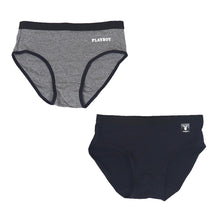 画像をギャラリービューアに読み込む, レディース ショーツ 2枚組 婦人 シンプル ブランド PLAYBOY M L LL 下着 肌着 インナー PLAY BOY かっこいい 綿混