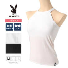 画像をギャラリービューアに読み込む, レディース ホルターネック タンクトップ カップ付き インナー ブラトップ ノースリーブ 肌着 M L LL カップ付きタンクトップ カップ付きインナー スリーブレス カップ付 婦人 黒 白 下着