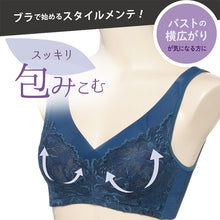 画像をギャラリービューアに読み込む, ノンワイヤーブラ ブラジャー ノンワイヤー ブラ ヘム レディース アツギ ひびきにくい M L LL 下着 インナー ノンワイヤーブラジャー 脇高 らくちん