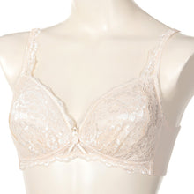 画像をギャラリービューアに読み込む, ノンワイヤーブラ ブラジャー ノンワイヤー アツギ レース ラシェール M L LL 3L レディース ふんわり 立体カップ 下着 婦人 肌着 女性 インナー おしゃれ ワイヤー無し ワイヤレス ブラ