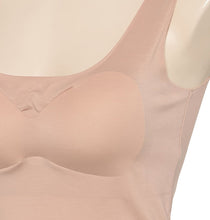 画像をギャラリービューアに読み込む, カップ付きタンクトップ レディース タンクトップ カップ付き インナー ブラトップ アウターにひびきにくい シームレス 肌着 アツギ M L LL 婦人 ノースリーブ ベージュ ピンク 下着 アスティーグ ASTIGU