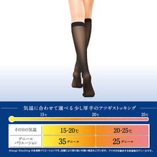 画像をギャラリービューアに読み込む, ストッキング ひざ下 アツギ ショートストッキング 25デニール 2足組 22-25cm アツギストッキング ATSUGI ベージュ 肌色 黒 ハイソックス 靴下 ひざ下丈 レディース 婦人 膝下 ひざ丈 透け感
