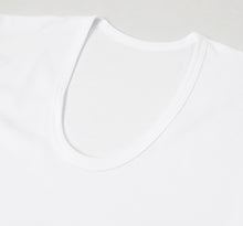 画像をギャラリービューアに読み込む, メンズ 半袖シャツ 綿100 スムース 半袖U首シャツ u首 肌着 2枚組 インド綿 M L LL インナー 紳士 綿 綿100% コットン uネック 男 アンダーウェア まとめ買い