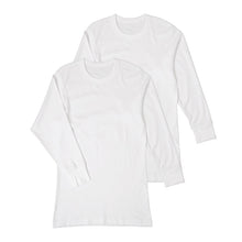 画像をギャラリービューアに読み込む, メンズ 長袖シャツ 綿100 スムース 長袖丸首Tシャツ 丸首 肌着 2枚組 インド綿 M L LL インナー 紳士 綿 綿100% コットン クルーネック 男 アンダーウェア まとめ買い