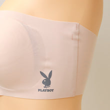 画像をギャラリービューアに読み込む, チューブトップ ブラ カップ付き シームレス ノンワイヤー PLAYBOY レディース 接着 ナイロン ストレッチ M L LL 響きにくい ブラトップ 見せブラ ベアトップ インナー 下着 ワイヤーなし 楽ちん 無地 シンプル