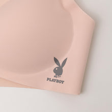画像をギャラリービューアに読み込む, ブラジャー ノンワイヤー シームレス レディース PLAYBOY 接着 ナイロン ストレッチ 響きにくい M L LL ブラ ワイヤーなし タグレス インナー 下着 ひびかないブラ 無地 シンプル 楽ちん 快適 デイリー