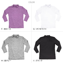 画像をギャラリービューアに読み込む, レディース インナー 裏起毛 ハイネック あたたかい 暖かい 8分袖 蒸れない 防風インナー 冬用 ゴルフ 防寒 アンダーシャツ アウトドア 登山 キャンプ スポーツ 黒 紫 グレー ムレない M~LL ツーリング 外仕事 ウィンタースポーツ ブリーズテックス M L LL