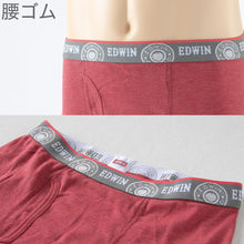 画像をギャラリービューアに読み込む, ボクサーパンツ エドウィン 定番 メンズ ボクサーブリーフ EDWIN 前開き 柔らかい 綿素材 ポリエステル ニット 快適 ストレッチ スポーツ 人気 夏にも快適 秋冬にもおすすめ ゴルフ グレー 赤 ネイビー デニムっぽい ブランド M L LL M-LL