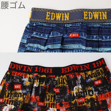 画像をギャラリービューアに読み込む, トランクス エドウィン メンズ EDWIN 綿100% 前開き 柔らかい 定番 綿素材 ゆったり 快適 通気性 涼しい 柄 プリント インナー 下着 アンダーウェア パンツ