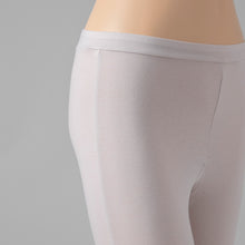 画像をギャラリービューアに読み込む, レディース ボトムス ひざサポート 7分丈 綿素材使用 ストレッチ生地 伸縮性 パワーネット ヨガ ウォーキング 立ち仕事 らくらく レギンス M L LL パープル ベージュ グレー M~LL (在庫限り)