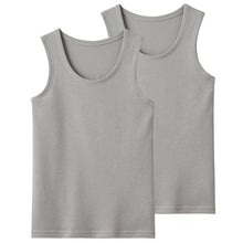 画像をギャラリービューアに読み込む, グンゼ 男の子 タンクトップ 肌着 子供 キッズ 春夏 鹿の子 2枚組 100cm~160cm 下着 100 110 120 130 140 150 160 ランニング シャツ 子ども 男児 インナー 綿混 白 グレー 夏用 速乾 (在庫限り)