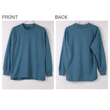 画像をギャラリービューアに読み込む, ルームウェア メンズ パジャマ 上下セット 長袖 秋 冬 保温 丸首 クルーネック 前閉じ 部屋着 M L LL 紳士 無地 セットアップ シンプル リラックスウェア 保温性 軽量 柔らか 快適 おしゃれ 父の日 プレゼント ギフト ダンボールニット