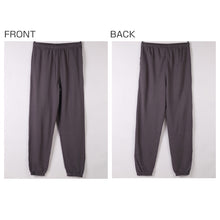 画像をギャラリービューアに読み込む, ルームウェア メンズ 綿100% パジャマ 長袖 上下セット 丸首 クルーネック 部屋着 M L LL 男性 紳士 無地 セットアップ シンプル リラックスウェア スウェット 長ズボン コットン マフポケット 裾しぼり ウエストひも ポケット付き 父の日 プレゼント ギフト