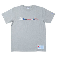 画像をギャラリービューアに読み込む, Champion 前身刺繍Tシャツ S~XL (チャンピオン 綿100% 半袖 クルーネック 丸首 ロゴ メンズ) (在庫限り)