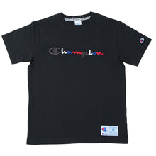 画像をギャラリービューアに読み込む, Champion 前身刺繍Tシャツ S~XL (チャンピオン 綿100% 半袖 クルーネック 丸首 ロゴ メンズ) (在庫限り)