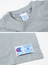 画像をギャラリービューアに読み込む, Champion 前身刺繍Tシャツ S~XL (チャンピオン 綿100% 半袖 クルーネック 丸首 ロゴ メンズ) (在庫限り)