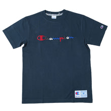 画像をギャラリービューアに読み込む, Champion 前身刺繍Tシャツ S~XL (チャンピオン 綿100% 半袖 クルーネック 丸首 ロゴ メンズ) (在庫限り)