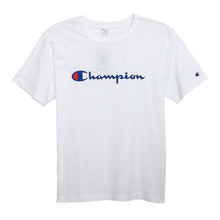 画像をギャラリービューアに読み込む, Champion メンズ 丸首 半袖Tシャツ (S~XL)(ベーシック チャンピオン ブランド 紳士 半袖シャツ 綿100% 大きいサイズあり) (在庫限り)