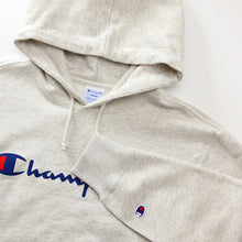 画像をギャラリービューアに読み込む, チャンピオン パーカー メンズ 綿100% 裏毛 黒 プルオーバー 胸ロゴ ルームウェア アウター トレーニング 定番 M~XXL (champion おしゃれ スポーツ 部屋着 着こなし M L XL XXL) (送料無料) (在庫限り)