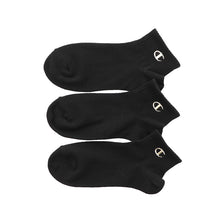 画像をギャラリービューアに読み込む, チャンピオン 靴下 子供 ショート丈 3足組 19-24cm (Champion ロゴ ソックス 3足セット クォーターレングスソックス キッズ 通学 スクールソックス 刺繍 ワンポイント) (在庫限り)