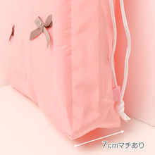画像をギャラリービューアに読み込む, プールバッグ キッズ 女の子 ナップサック CECIL McBEE セシルマクビー リボン 大きめ 巾着バッグ 水泳バッグ スイムバッグ 体操服入れ 体操着入れ 水着入れ お名前スペース 紐調節可 W36×H44×D7 ポリエステル ブラック ピンク サックス 学校用