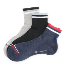 画像をギャラリービューアに読み込む, Champion ハーフパイル クォーターレングスソックス 3足組 23-25cm~27-29cm (メンズ 靴下 29cm ソックス 白 チャンピオン ショートソックス)