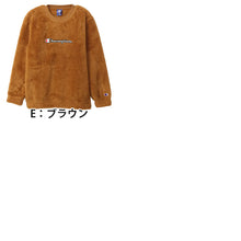 画像をギャラリービューアに読み込む, チャンピオン キッズ クルーネックシャツ 暖か フリース 130 140 150 160 Champion シェルパフリース 軽い 防寒 ロゴ 男の子 女の子 アウター (在庫限り)