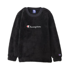 画像をギャラリービューアに読み込む, チャンピオン キッズ クルーネックシャツ 暖か フリース 130 140 150 160 Champion シェルパフリース 軽い 防寒 ロゴ 男の子 女の子 アウター (在庫限り)