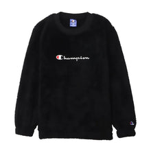 画像をギャラリービューアに読み込む, チャンピオン キッズ クルーネックシャツ 暖か フリース 130 140 150 160 Champion シェルパフリース 軽い 防寒 ロゴ 男の子 女の子 アウター (在庫限り)