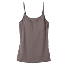 画像をギャラリービューアに読み込む, カップ付き キャミソール レディース ブラトップ 綿素材使用 綿混 無地 シンプル ベーシック 楽 ゆったり 重ね着 インナー リラックス ヨガ 下着 春 夏 秋 黒 白 グレー ベージュ 青 茶 M L LL