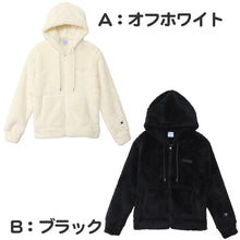 画像をギャラリービューアに読み込む, Champion レディース フリース ジャケット シープ M・L Champion ジップパーカー ロゴ入り フリース ボア 重ね着 冬 カジュアル ウィメンズ (送料無料) (在庫限り)