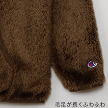 画像をギャラリービューアに読み込む, Champion チャンピオン レディース フリース ジャケット シープ M・L Champion ジップパーカー ロゴ入り フリース ボア 重ね着 冬 カジュアル ウィメンズ ジップフードジャケット