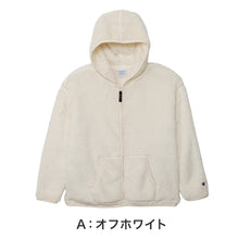 画像をギャラリービューアに読み込む, Champion チャンピオン レディース フリース ジャケット シープ M・L Champion ジップパーカー ロゴ入り フリース ボア 重ね着 冬 カジュアル ウィメンズ ジップフードジャケット