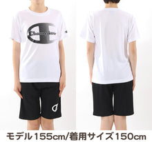 画像をギャラリービューアに読み込む, チャンピオン キッズ 半袖 ハーフパンツ 上下 セットアップ 男の子 女の子 110cm~160cm メッシュ 速乾 子供 tシャツ 半ズボン 部屋着 夏 ルームウェア スポーツ (在庫限り)