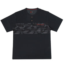 画像をギャラリービューアに読み込む, ヘンリーネック tシャツ メンズ 夏 半袖 綿100% 大きいサイズ 和柄 和風 M~4L クレープ おしゃれ 涼しい パジャマ 部屋着 寝巻き ルームウェア アウター シャツ トップス 父の日 ギフト プレゼント 30代 40代 50代 ブラック ネイビー M L LL 3L 4L (在庫限り)