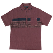 画像をギャラリービューアに読み込む, 襟付き シャツ 和風 メンズ 夏 大きいサイズ 和柄 M~4L クレープ生地 おしゃれ 涼しい 和服 和装 パジャマ 寝巻き 部屋着 ルームウェア アウター tシャツ 半袖 トップス 父の日 ギフト プレゼント 30代 40代 50代 エンジ レッド 赤 イエロー M L LL 3L 4L (在庫限り)