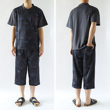 画像をギャラリービューアに読み込む, 接触冷感 メンズ 半袖 ヘンリーネック 和柄 メンズ 夏 大きいサイズ 和風 M~4L おしゃれ 涼しい 和服 和装 パジャマ 寝巻き 部屋着 ルームウェア アウター t シャツ トップス 父の日 ギフト プレゼント 30代 40代 50代 ブラック ネイビー M L LL 3L 4L (在庫限り)