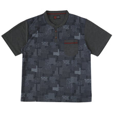 画像をギャラリービューアに読み込む, 接触冷感 メンズ 半袖 ヘンリーネック 和柄 メンズ 夏 大きいサイズ 和風 M~4L おしゃれ 涼しい 和服 和装 パジャマ 寝巻き 部屋着 ルームウェア アウター t シャツ トップス 父の日 ギフト プレゼント 30代 40代 50代 ブラック ネイビー M L LL 3L 4L (在庫限り)