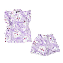 画像をギャラリービューアに読み込む, 甚平 女の子 キッズ フリル 子供 女児 甚兵衛 おしゃれ 接触冷感 セットアップ 涼しい じんべい 110 120 130 140 150 110cm~160cm 部屋着 夏 お祭り 子供服 かわいい (在庫限り)