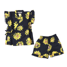 画像をギャラリービューアに読み込む, 甚平 女の子 キッズ フリル 子供 女児 甚兵衛 おしゃれ 接触冷感 セットアップ 涼しい じんべい 110 120 130 140 150 110cm~160cm 部屋着 夏 お祭り 子供服 かわいい (在庫限り)