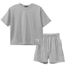画像をギャラリービューアに読み込む, キッズ セットアップ 子供服 半袖 ハーフパンツ 上下セット 綿100% オーバーサイズ 130 140 150 160 cm 夏服 男の子 女の子 ジュニア ルームウェア 部屋着 パジャマ 小学生 中学生 SHISKY ポケット付き 調整紐 無地 おしゃれ ゆったり 通学 外遊び