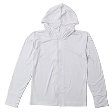 画像をギャラリービューアに読み込む, ラッシュガード レディース 長袖 パーカー ZIP ジップアップ フード付き 指穴付き M L 薄手 ソフトフィット 伸縮 紫外線対策 日焼け対策 水着 羽織り 海 プール ランニング ジョギング 登山 アウトドア ドライブ ミセス 婦人 女性 マリンスポーツ