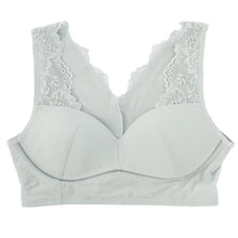 画像をギャラリービューアに読み込む, ブラジャー 補正 下着 レディース 女性 ストレッチ ノンワイヤー M L LL (補整 インナー ノンワイヤー 姿勢矯正 引き締め フルカップ レース メッシュ 花柄) (在庫限り)