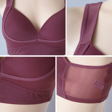 画像をギャラリービューアに読み込む, 下着 レディース バストアップ ブラ メッシュ 通気性 M L LL ブラジャー ノンワイヤー 補正下着 補整 下着 姿勢 脇肉 背筋 インナー 女性 ハーフトップブラ 赤 黒 紫 (在庫限り)
