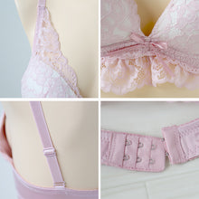 画像をギャラリービューアに読み込む, ブラジャー ショーツ セット ノンワイヤー 下着 レディース ブラショーツ 上下セット セットアップ S M L LL レース プチプラ かわいい 可愛い セクシー パステルカラー
