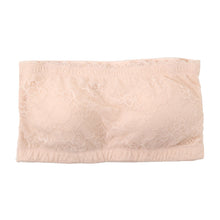 画像をギャラリービューアに読み込む, チューブトップ ブラ レース M L LL 夏 女性 下着 ノンワイヤー ブラジャー カップ付き おしゃれ かわいい レース 谷間 痛くない ストラップレス ブラ 白 黒