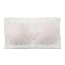 画像をギャラリービューアに読み込む, チューブトップ ブラ レース M L LL 夏 女性 下着 ノンワイヤー ブラジャー カップ付き おしゃれ かわいい レース 谷間 痛くない ストラップレス ブラ 白 黒