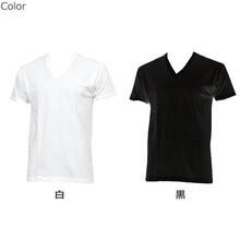 画像をギャラリービューアに読み込む, BVD メンズ 半袖シャツ Vネック NEW STANDARD 綿100% 2枚組 M~LL (インナー 下着 V首 男性 紳士 白 黒 ホワイト コットン M L LL)