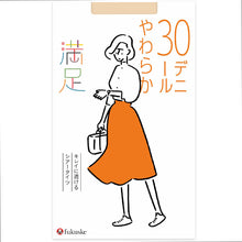 画像をギャラリービューアに読み込む, 福助 満足 30デニール ストッキング シアータイツ S-M~L-LL フクスケ レディース パンスト 薄手 タイツ カバー力