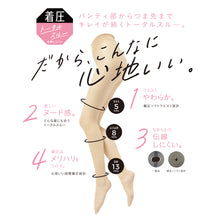 画像をギャラリービューアに読み込む, 福助 満足 ストッキング 着圧スルー M-L・L-LL (フクスケ レディース パンスト 引き締め)
